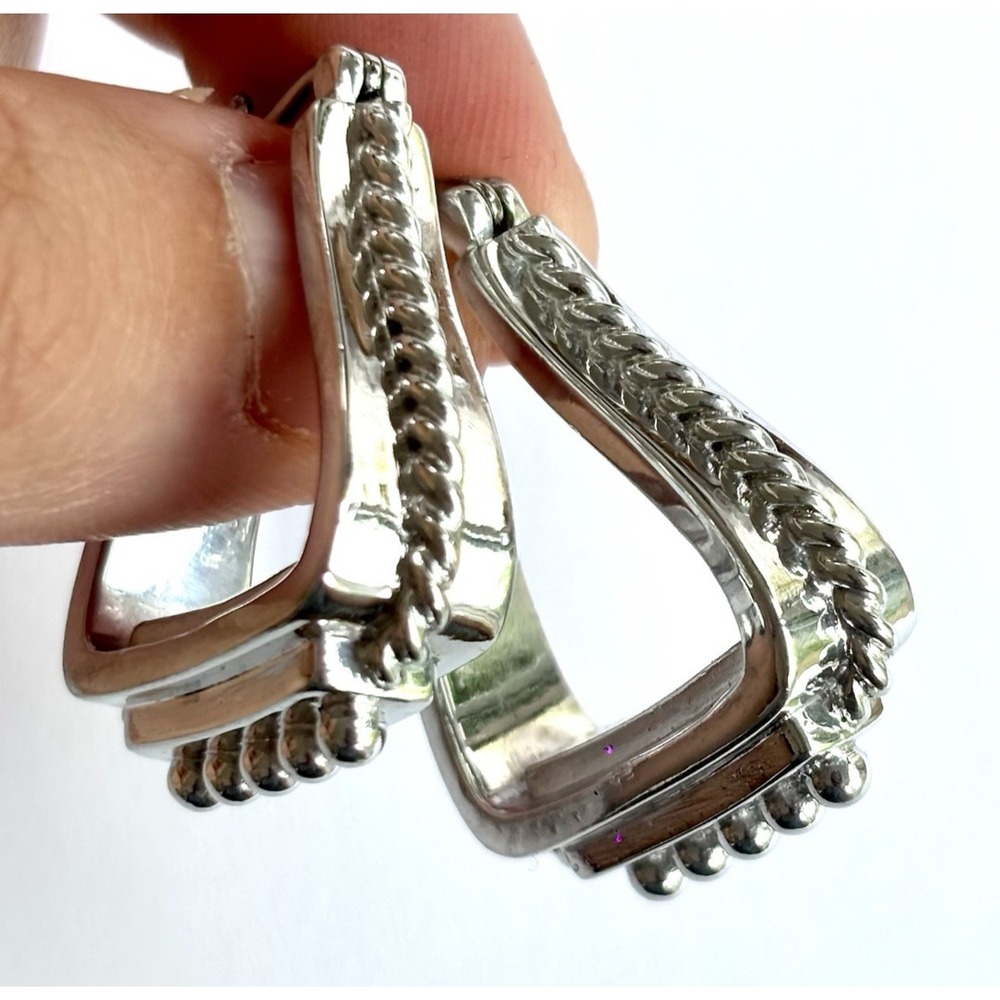 Arthur Court Aluminum Hoop Equestrian Stirrup Discontinued Jewelry